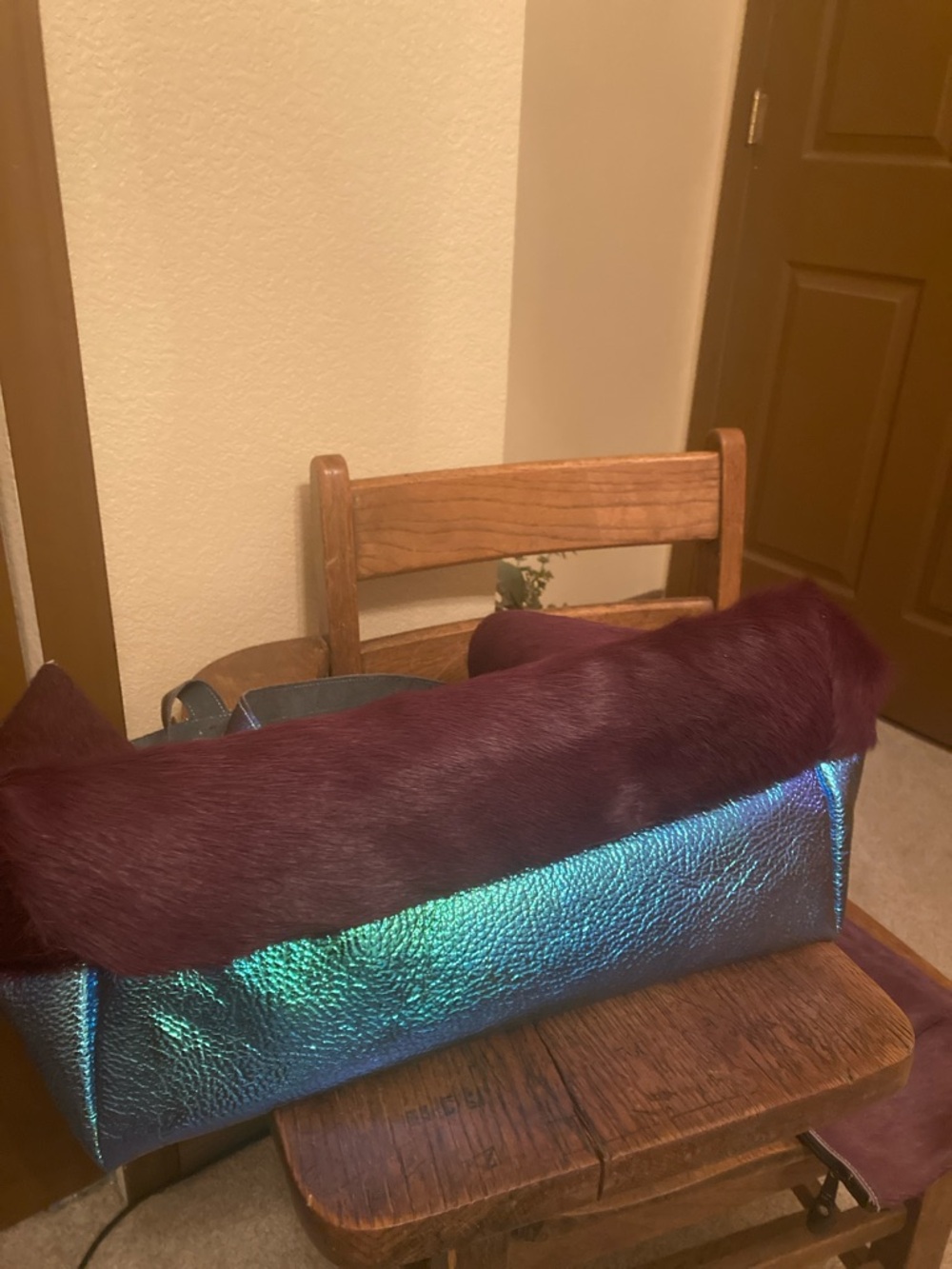 Crimson Willow Hair on Hide/Unicorn Leather 🌵 Mega Haul-It-All Tote Bundle EUC - Picture 8 of 14